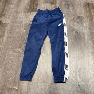 Nike Blue and White Joggers